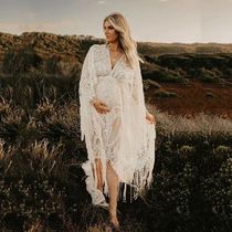 Boho Lace Maternity Photography Props Dresses Free Size Adju