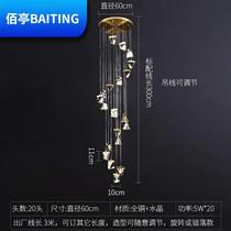 PORITIN duplex building with large chandelier villa apartment modern simple crystal light luxury loft loft building