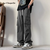 Мужские хлопковые тонкие штаны для отдыха, летний парашютист, новая коллекция, свободный прямой крой