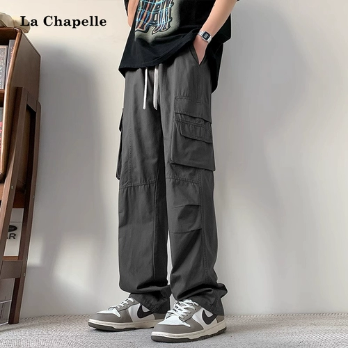 Мужские хлопковые тонкие штаны для отдыха, летний парашютист, новая коллекция, свободный прямой крой