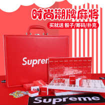 Household hand-rolled mahjong medium and large cartoon mahjong tiles dormitory Douyin customized trendy brand internet celebrity red brand mahjong tiles