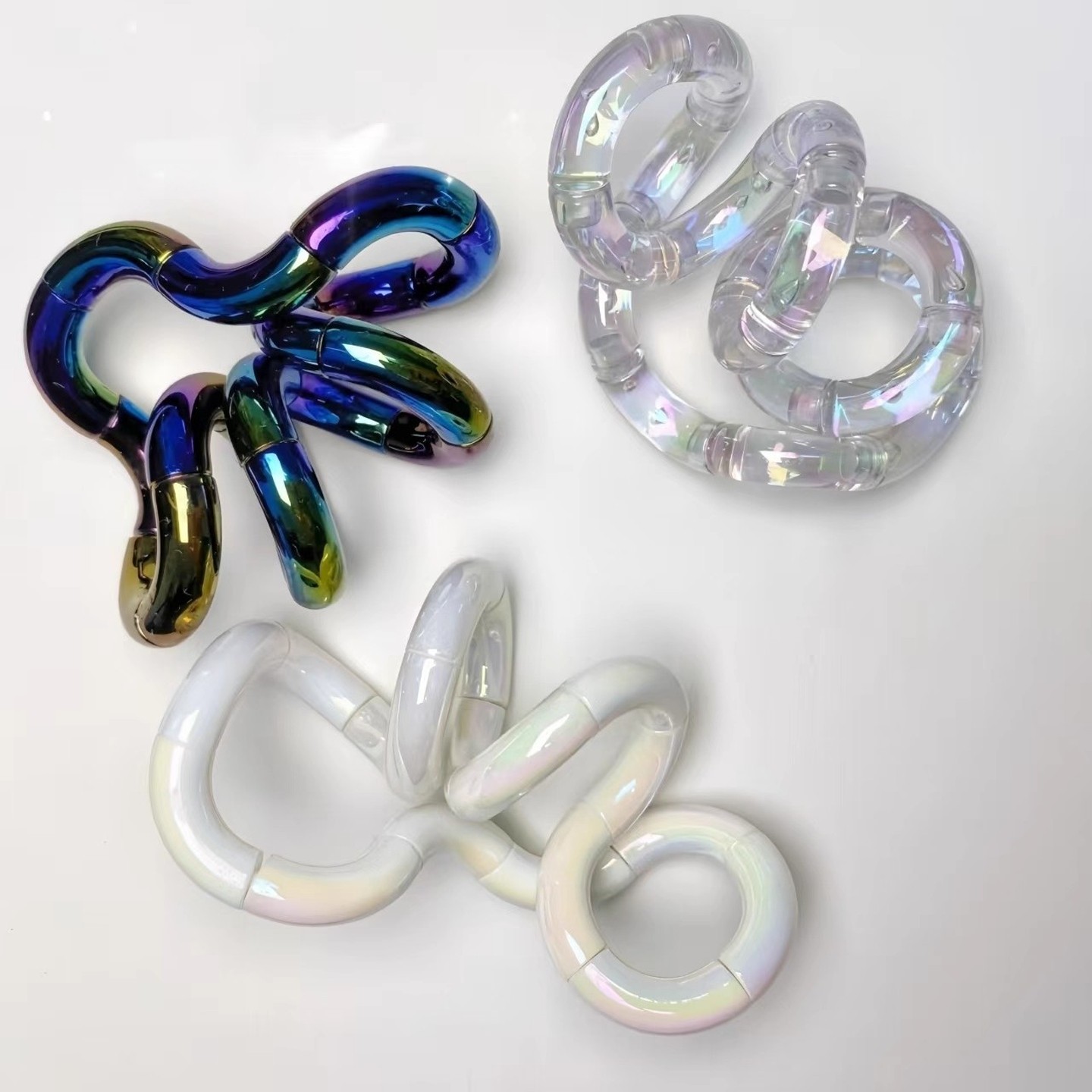 Colorful Crystal Tangle Fidget Spinner Genuine Temperature-Changing Fingertip Spinner Anxiety Relief Concentration Training Toy