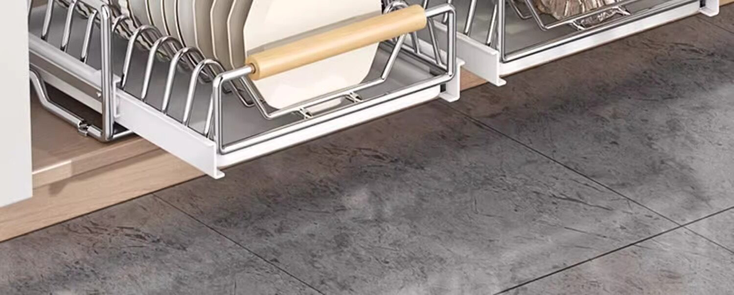 Сушилка 不锈钢碗碟收纳架厨房橱柜内置物架抽屉式拉篮抽拉碗柜盘沥水碗架