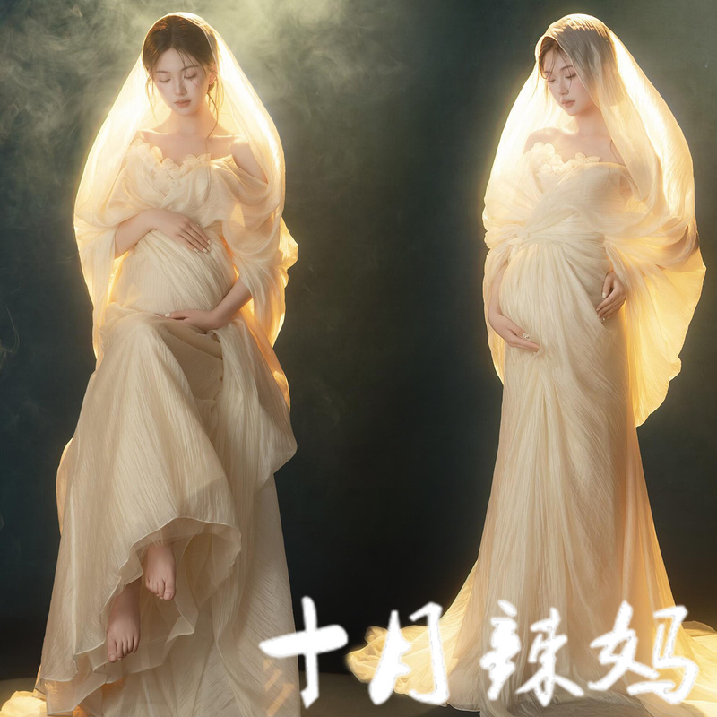 New Maternity-Themed Outfits for Photo Studios: Elegant and Beautiful Backless Dresses with a High-End Feel for Artistic Maternity Photos New Maternity-Themed Outfits for Photo Studios: Elegant and Beautiful Backless Dresses with a High-End Feel for Artistic Maternity Photos