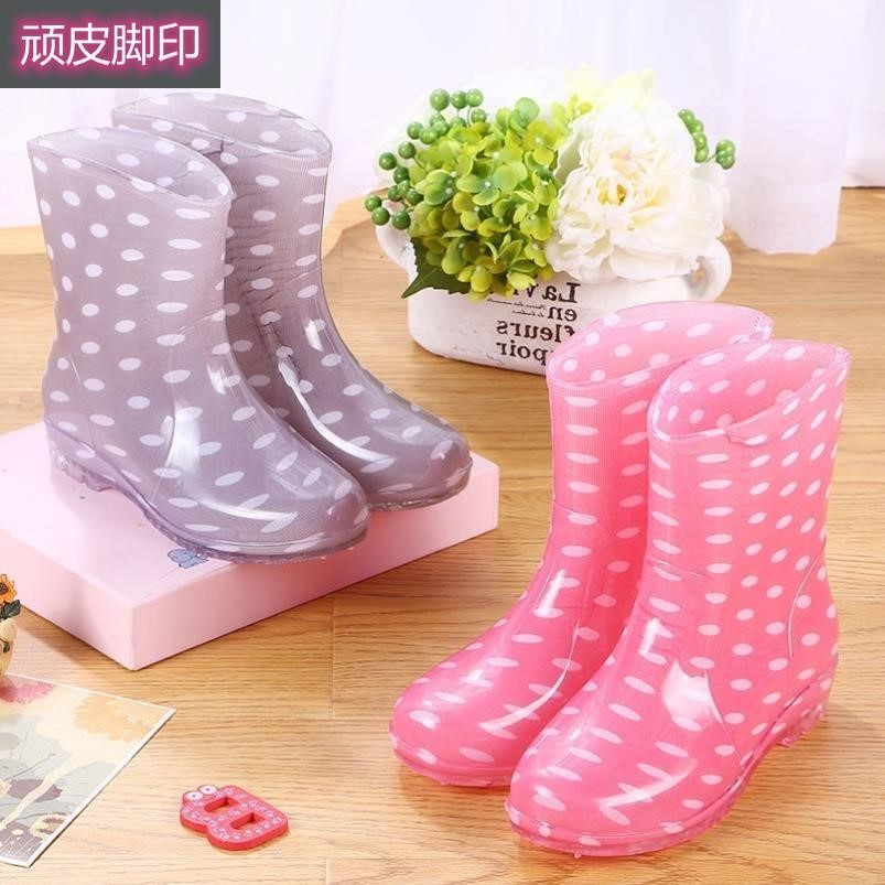 New fashion Korean women's short tube mid-tube rain boots waterproof non-slip water shoes summer rain boots women's water boots