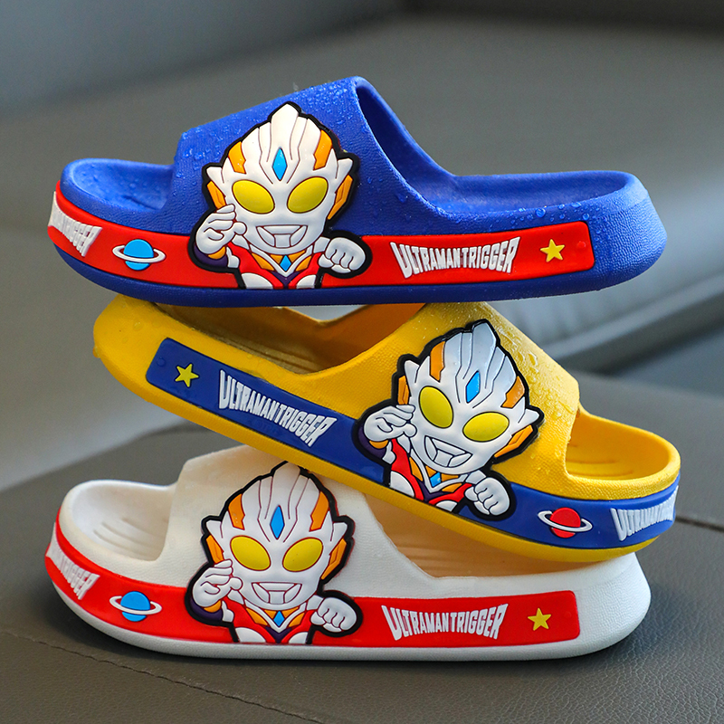 [Official Telega] Ultraman Children's Slippers for Boys, Summer Non-Slip Outdoor Wear, Girls' Sandals