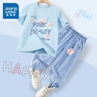 Быстросохнущие джинсовые джинсы в форме цветка, короткий рукав, в цветочек