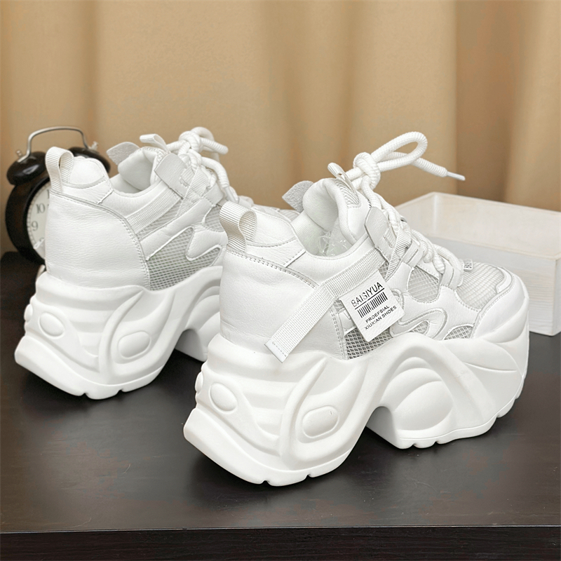 14cm Invisible Height-Increasing Dad Shoes for Women, 2026 Summer New Style, Thick-Soled Mesh Breathable Sneakers for Petite Individuals