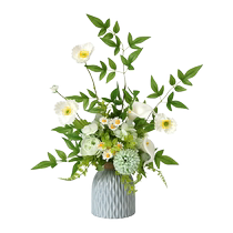 Légère extravagant fleur émulé fleur factice fleur en céramique vase pivotant pièce pivotant en style floral arrangement floral sens avancé Bouquet de fleur sèche pièce de pendule