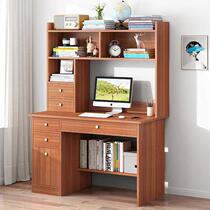 Computer desktop table with drawers desk bookshelf combination one-piece bookcase simple rental home student writing desk