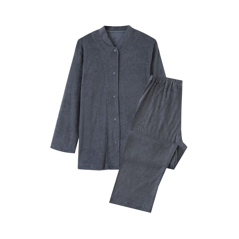 The Same Products Sold at the Counter Are Muji Microfiber Home Wear for Men and Women, Warm and Soft Pajamas for Autumn and Winter, Made of Terry Cloth and Flannel Plush