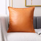 Light luxury technology cloth pillow sofa living room pillow leather cover orange core-free cushion waist pillow bedside back cushion