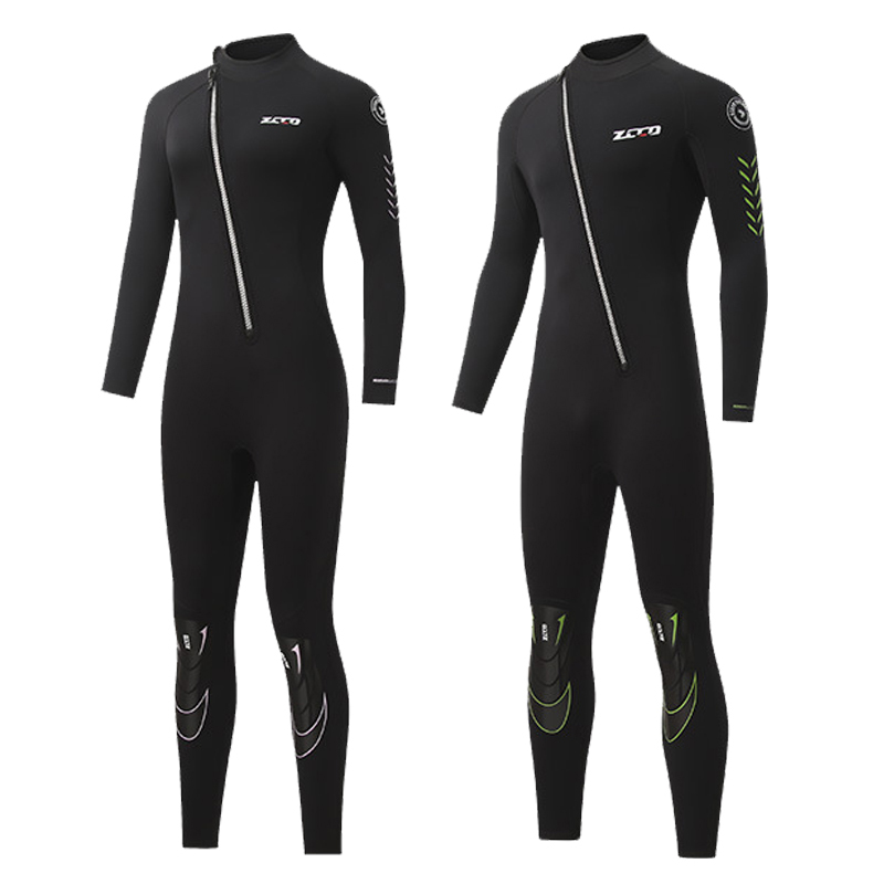 3/5mm One-Piece Wetsuit for Men, Winter Swimming Suit, Warm and Cold-Resistant, Rescue, Sea Exploration, 1.5mm Wet Suit for Snorkeling, Surfing, and Boating