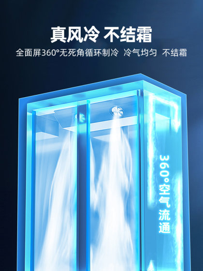 星星网红酒水展示柜超市冰箱冷藏饮料柜风冷啤酒柜冷柜商用旗舰店