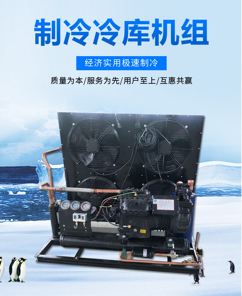 大明制冷DMZL半封闭冷库制冷机组冷冻压缩机冷冻冷藏全套制冷设备(pic1)