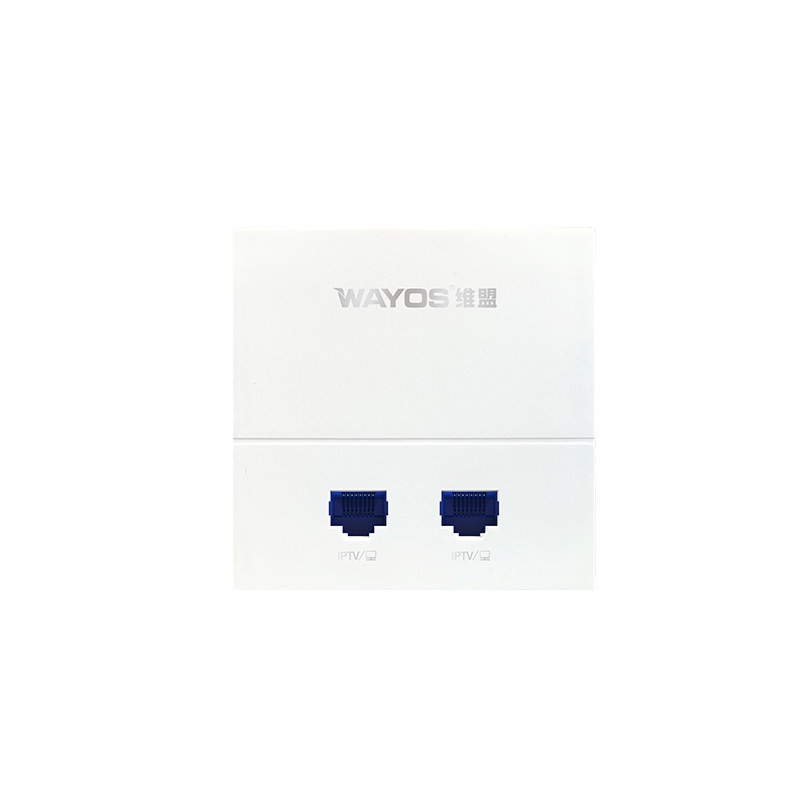 Wayos Wap-3018 Gigabit Dual-Band In-Wall Wireless Panel Ap86 Type Villa Restaurant Whole-House Coverage Wifi Access Mobile Phone Management