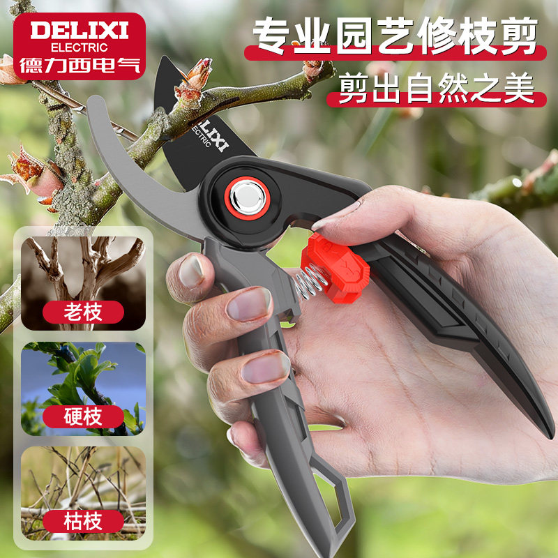 德力西电气修枝剪刀SK5钢刀园林花艺修剪树枝剪刀果树剪刀园艺剪