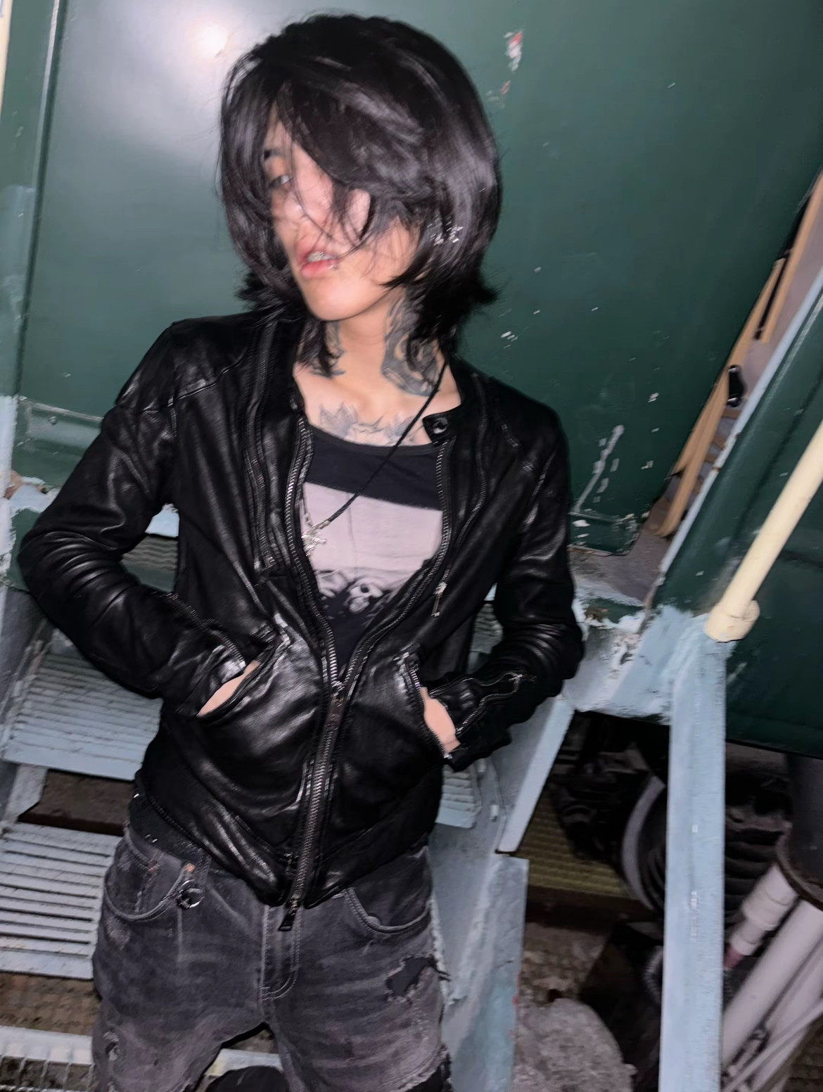 เสื้อยืด Hysteric Glamour พิมพ์ภาพเหมือนวินเทจ สไตล์ Hedi Boy