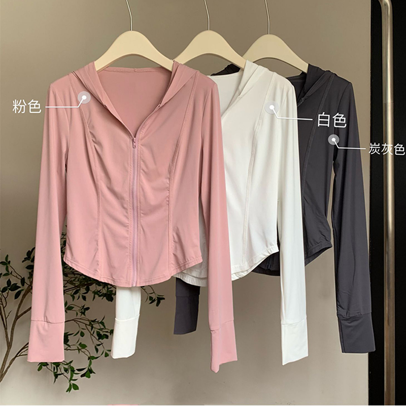 Japanese Imported Ice Silk Sun Protection Clothing for Women, Summer Thin Style 2026 New Slim-Fit Yoga Jacket, Uv Protection