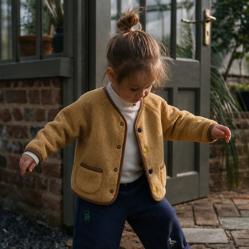 Muaqiaqia Boys and Girls Fleece Jacket Scandinavian Style Kidsren's Thickeneded Top 2026 Autumn and Winter Baby Cardigan