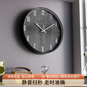 Modern Minimalist Wall Clock for Home, European Style Wall-Mounted Clock for Living Room, Elegant and Creative Clock, Light Luxury, Personalized Silent Quartz Clock
