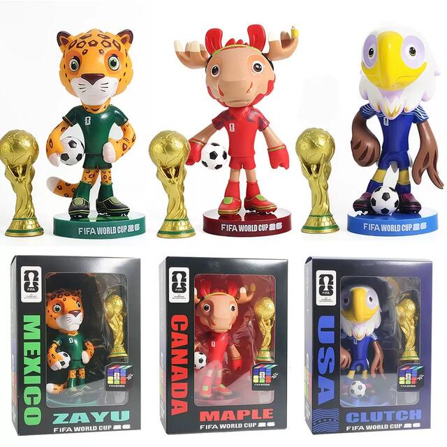 2026 United States, Canada, and Mexico Football World Cup Mascot Figurines, Football Souvenirs, Peripheral Toys, Animal Toys