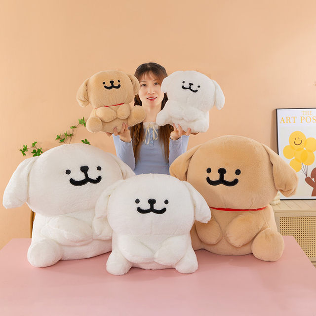 Sitting Posture Line Drawing Puppy Plush Toy Pillow Dog Figurine Soft and Cute Birthday Gift for Men and Women