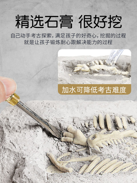 Dinosaur Fossil Archaeological Excavation Toy Skeleton for Boys and Girls DIY Gem Digging Treasure Hunting Egg Blind Box