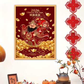 2026 Wealth Abundant and Prosperity Imminent New Year Decorations Chinese Style Educational Puzzle Gift 300/500/1000 Pieces