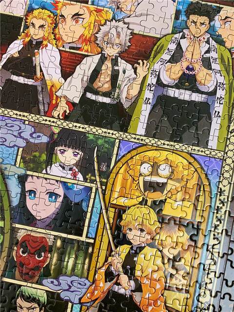 Demon Slayer: Kimetsu No Yaiba 1000-Piece Jigsaw Puzzle for Adults, Educational Toy, Tanjirou DIY Trendy Toy, Decorative Anime Birthday Gift
