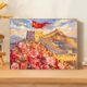 Chinese Style Rose Great Wall Wooden Puzzle 1000 Pieces 500 Adult Educational Stress-Relief Children's Toy National Day