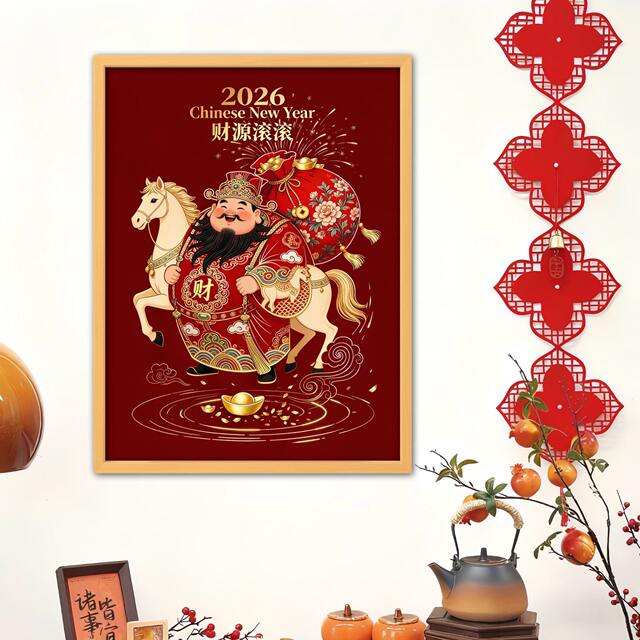 2026 Wealth Abundant and Prosperity Imminent New Year Decorations Chinese Style Educational Puzzle Gift 300/500/1000 Pieces