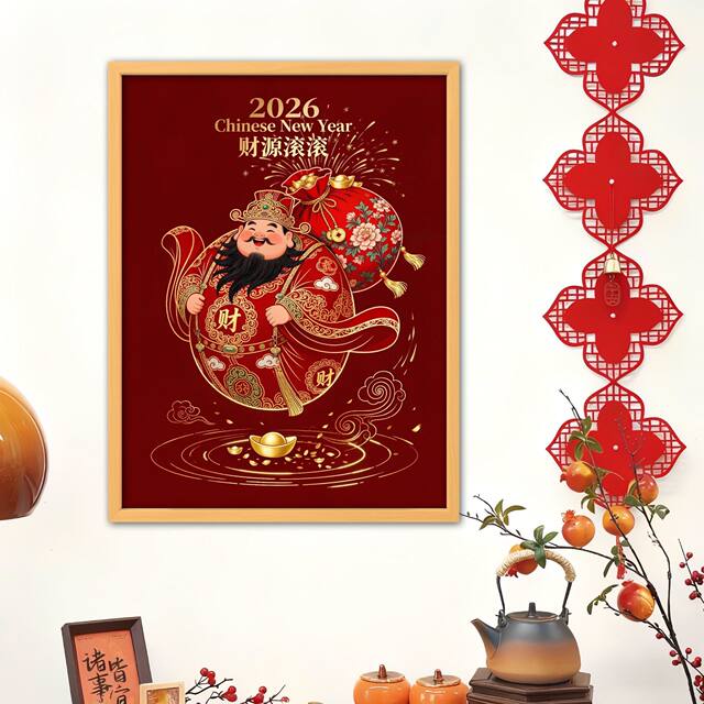 2026 Wealth Abundant and Prosperity Imminent New Year Decorations Chinese Style Educational Puzzle Gift 300/500/1000 Pieces