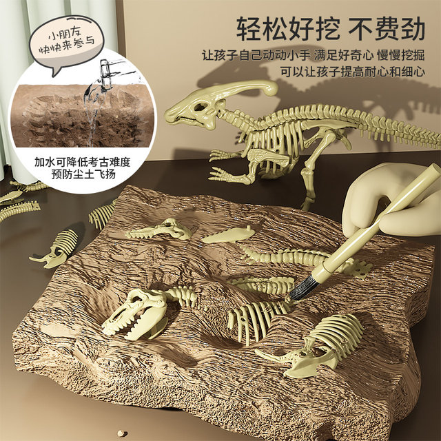 Dinosaur Fossil Archaeological Excavation Toy Large Size for Boys and Girls 5 DIY Treasure Hunting Set Blind Box Tyrannosaurus Rex