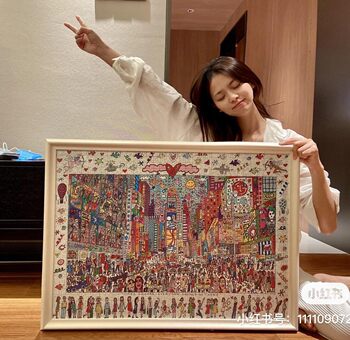 Xiaohongshu Same Style Adult High-Difficulty Times Square Wooden Puzzle 1000 Pieces F2108108