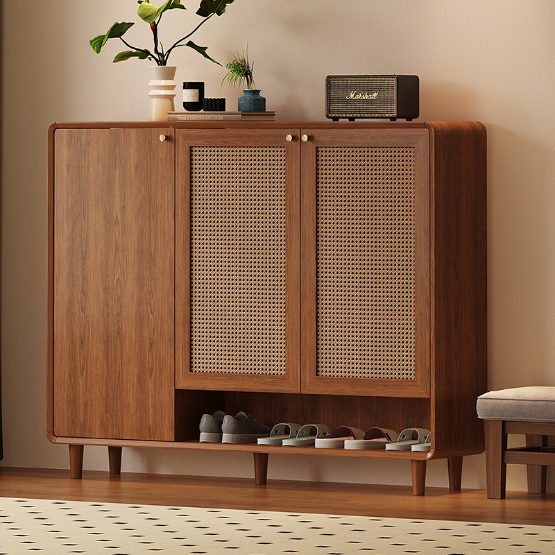 靴キャビネットホームドア無垢材大容量多層2024新しいスタイル売れ筋玄関ポーチキャビネット新しい中国風小さなアパート