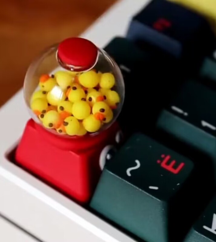 Gacha Duck Keycap Gacha Machine Keycap Wishing Duck Customized 3D Keycap Mechanical Keyboard Peripheral Creative Gift Gacha Duck Keycap Gacha Machine Keycap Wishing Duck Customized 3D Keycap Mechanical Keyboard Peripheral Creative Gift