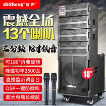 Qisheng 18-inch line array subwoofer high-power high-volume karaoke outdoor performance stage speaker
