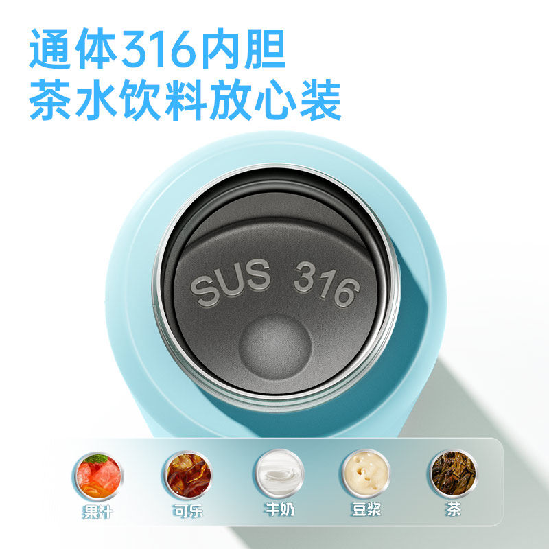 Mikapu Fingerprint Password Unlocking Thermos Cup with Straw, Large Capacity Water Cup, Men'S, Girls' and Kidsren's High-Value Gift