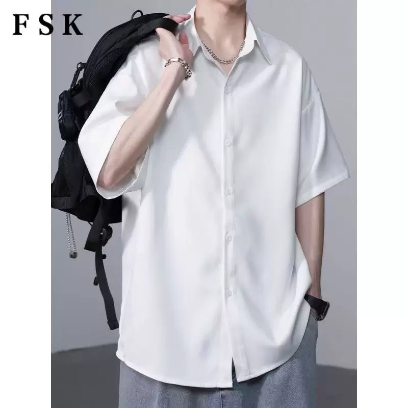 Summer silk thin shirt, oversize, size