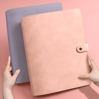 Databook with large capacity storage of high-quality leather
