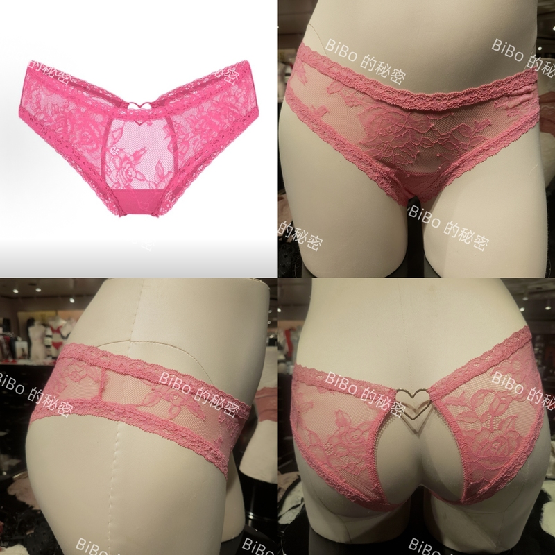 Victoria's Secret Domestic Store Authentic Valentine's Day Limited Edition Sexy Low-Rise Hollow Lace Panties