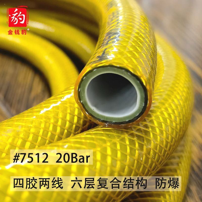 Money Leopard Four-Layer Two-Wire Water Pump Dedicated High-Pressure Explosion-Proof Pvc Hose, Frost-Resistant Car Wash Hose