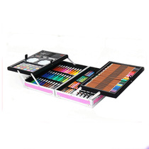 145 childrens watercolor pen art painting stationery gift box crayon non-dirty hand oil pastel painting brush set