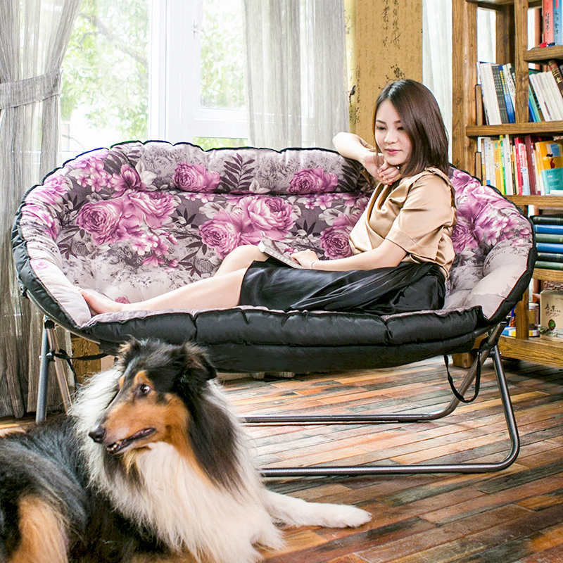 Sloth sofa Single double Easy Balcony Casual Chair Subbedroom Living-room Living Room Small Family folding fabric Sofa Bed with small sofa bed