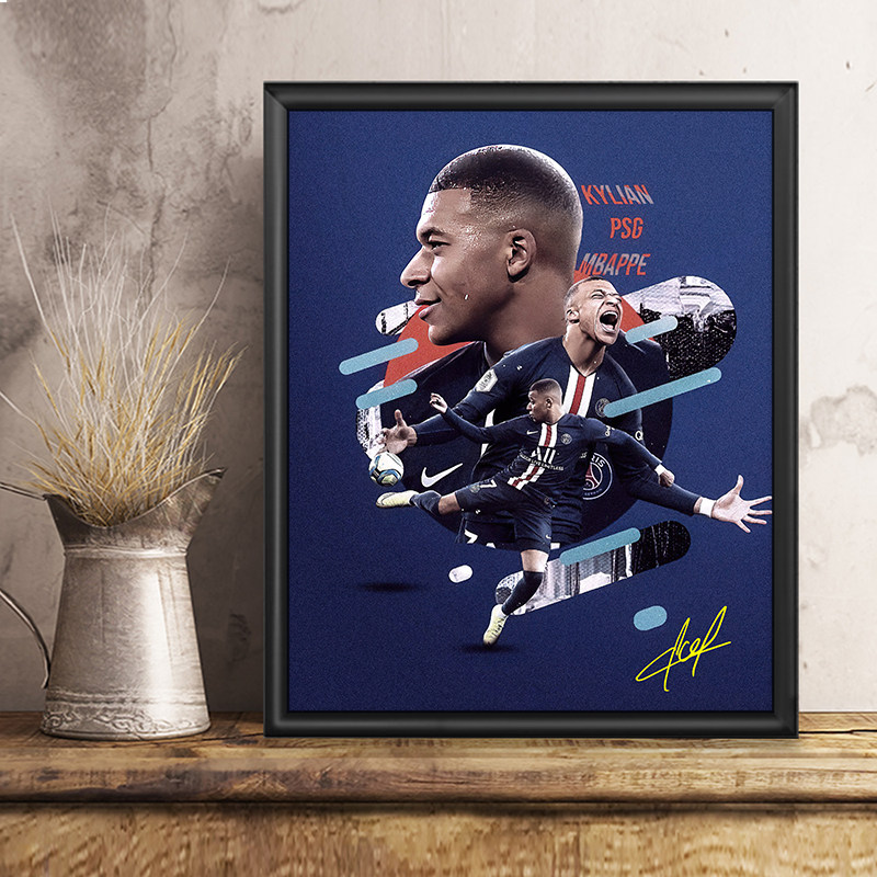 World Cup France's Mbappe poster photo football photo-frame pendulum souvenir hanging painting birthday gift handout-Taobao