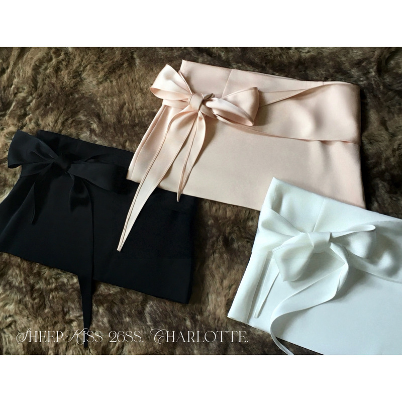 The "Charlotte" Series Elegant Acetate Satin A-Line Skirt with a Draping Bow + Built-In Safety Shorts