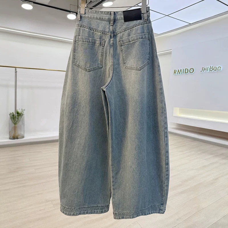 Duoduo Yiku Versatile Balloon Pants 2026 Early Autumn New Style Plus-Size High-Waisted Slimming Loose Wide-Leg Curved Pants Duoduo Yiku Versatile Balloon Pants 2026 Early Autumn New Style Plus-Size High-Waisted Slimming Loose Wide-Leg Curved Pants