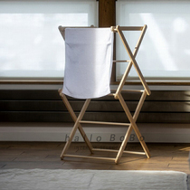 (The happy life of Wang Bo Bo) Poland made natural beech wood indoor foldable telescopic clothes hanger S L