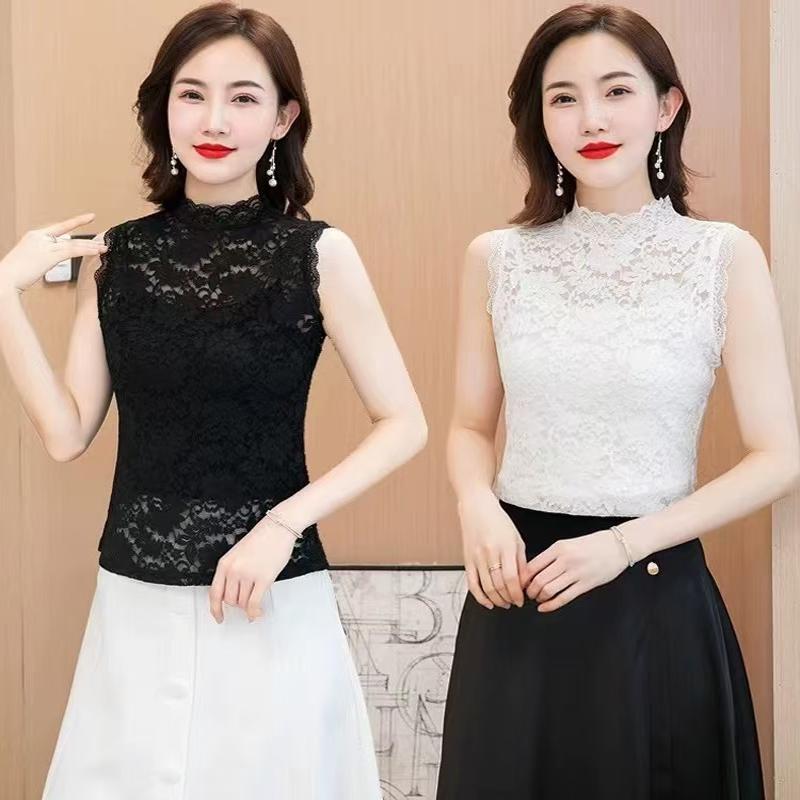 [Direct from Manufacturer] Lace Trim Hollow Out False Collar, Popular Style for Spring, Autumn, and Winter, Elegant Half-Turtleneck for Women